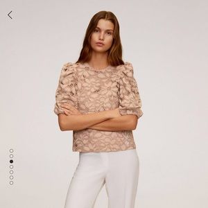 Puff Sleeves Lace Blouse